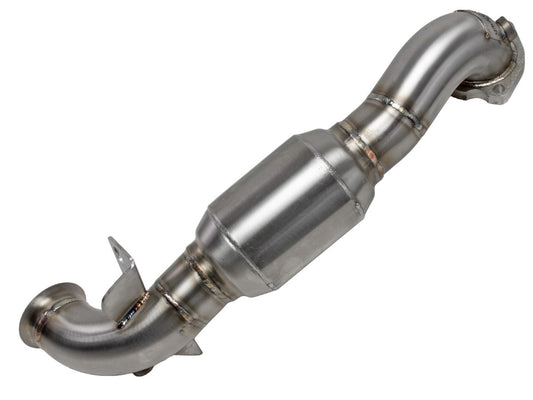 aFe 48-36318-1HC Twisted Steel Down Pipe 2-1/2 IN 304 Stainless Steel w/ Cat