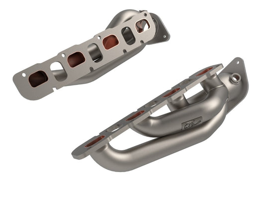 aFe 48-38031-T Twisted Steel Stainless Steel Short Tube Header w/ Titanium Ceramic Coating