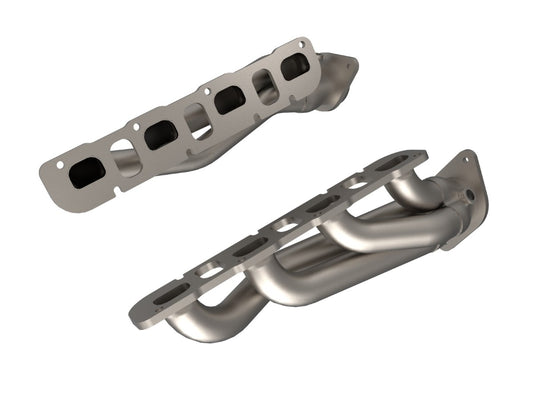 aFe 48-38032-T Twisted Steel 304 Stainless Steel Short Tube Header w/ Titanium Ceramic Coat Finish