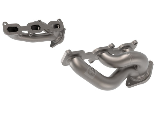 aFe 48-43031-T Twisted Steel 409 Stainless Steel Short Tube Header w/ Titanium Ceramic Coat Finish