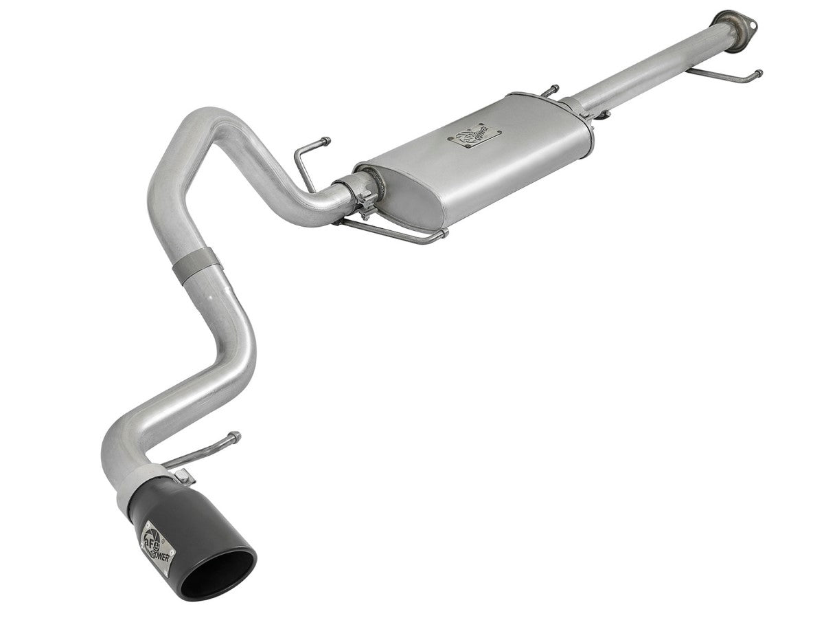 aFe 49-06039-B Scorpion 2-1/2 IN Aluminized Steel Cat-Back Exhaust System w/ Black Tip