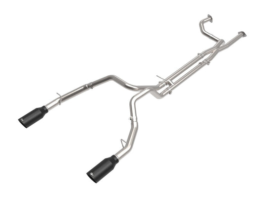 aFe 49-32084-B Vulcan Series 3 IN to 3-1/2 IN 304 Stainless Steel Cat-Back Exhaust System w/ Black Tip