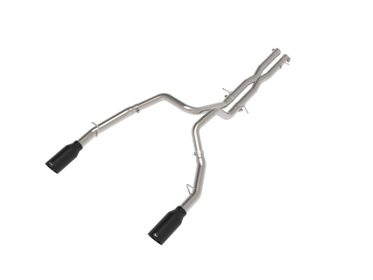 aFe 49-32087-B Vulcan Series 3 IN to 3-1/2 IN 304 Stainless Steel Cat-Back Exhaust System w/ Black Tip