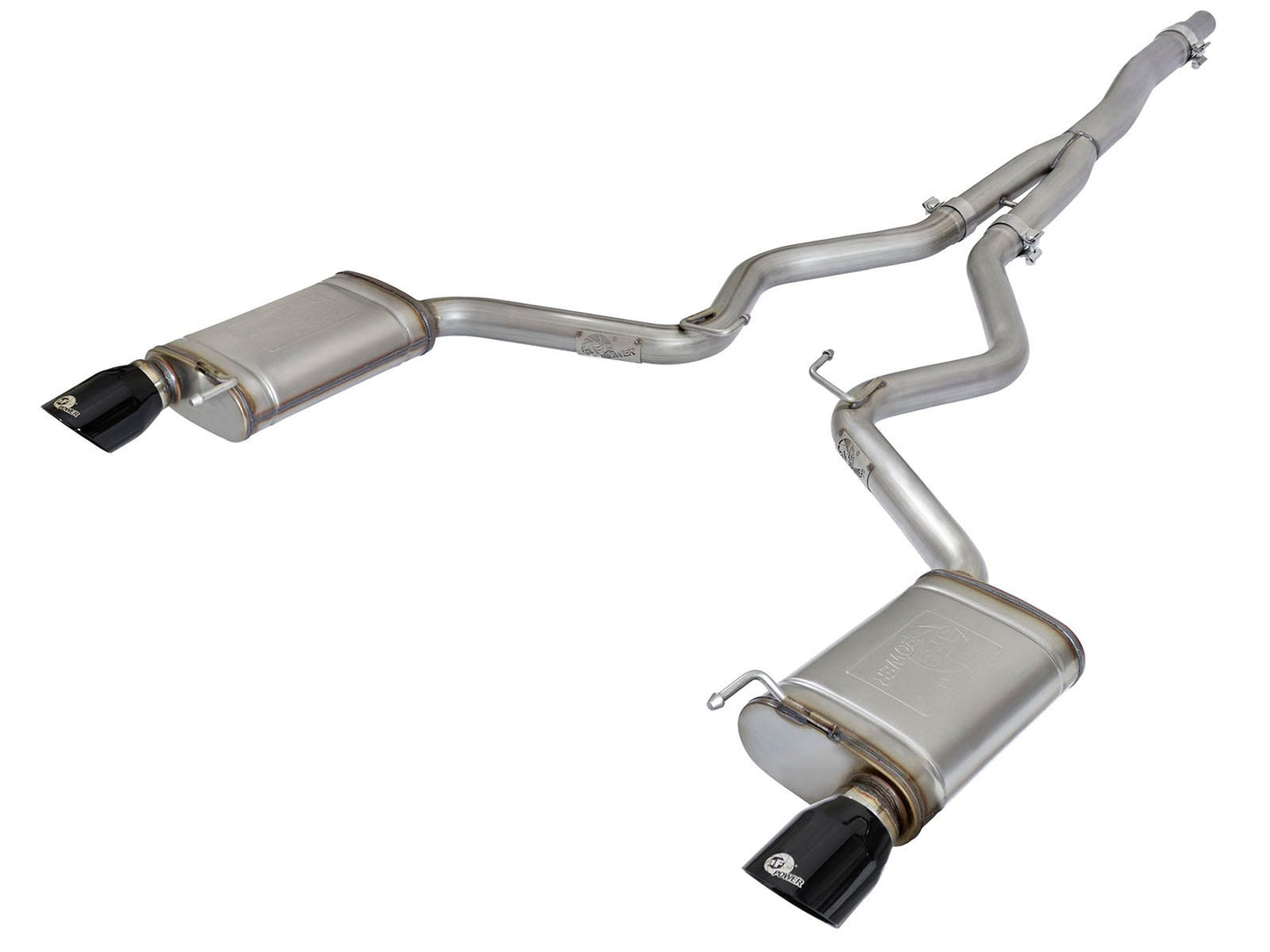 aFe 49-33084-P aFe MACHForce XP Exhausts Cat-Back SS-304 EXH w/ Polished Tips 15-16 Ford Mustang EcoBoost 2.3L (t)
