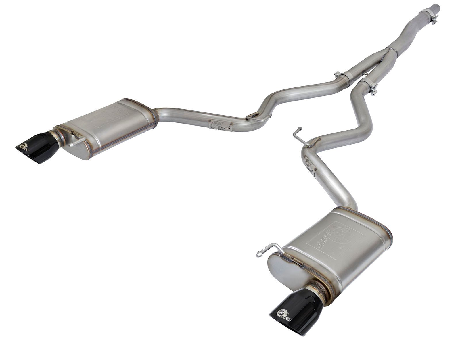 aFe 49-33084-P aFe MACHForce XP Exhausts Cat-Back SS-304 EXH w/ Polished Tips 15-16 Ford Mustang EcoBoost 2.3L (t)