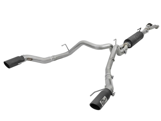 aFe 49-33094-B MACH Force-Xp 3 IN to 3-1/2 IN 304 Stainless Steel Cat-Back Exhaust System w/ Black Tip