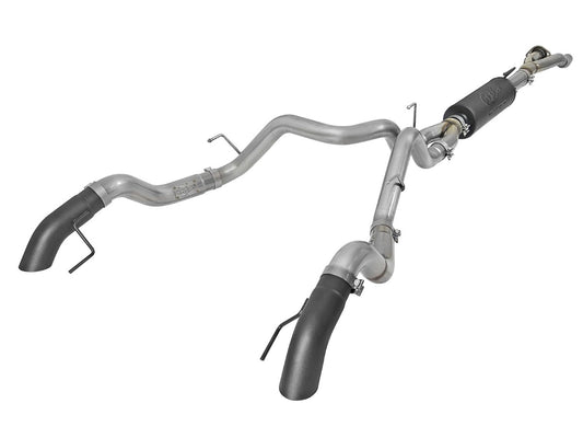 aFe 49-33095-B MACH Force-Xp 304 Stainless Steel 3 IN Dual Hi-Tuck Cat-Back Exhaust System w/ Black Tip