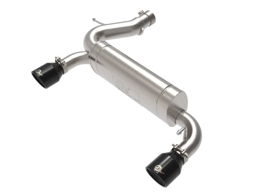 aFe 49-33137-B Vulcan Series 3 IN to 2-1/2 IN 304 Stainless Steel Axle-Back Exhaust System w/ Black Tip
