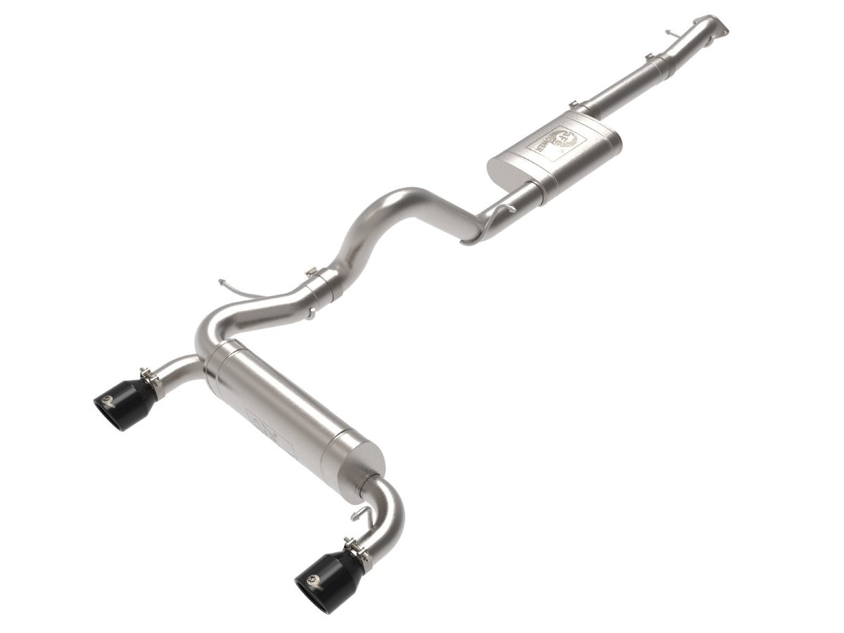 aFe 49-33138-B Vulcan Series 3 IN to 2-1/2 IN 304 Stainless Steel Cat-Back Exhaust System w/ Black Tip