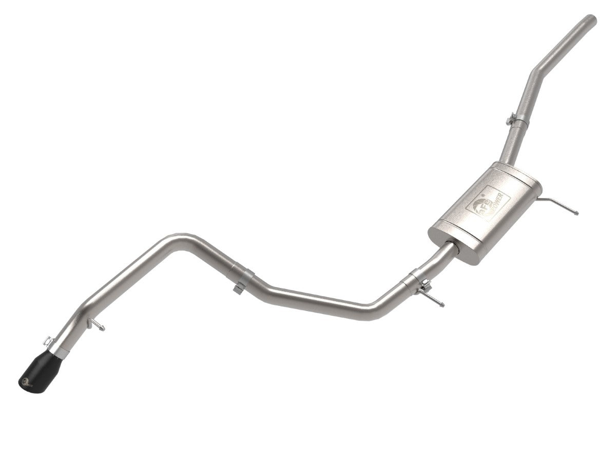 aFe 49-33145-B Vulcan Series 2-1/2 IN 304 Stainless Steel Cat-Back Exhaust System w/ Black Tip