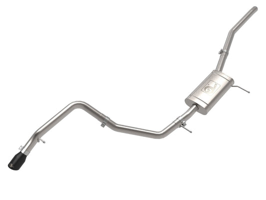 aFe 49-33145-B Vulcan Series 2-1/2 IN 304 Stainless Steel Cat-Back Exhaust System w/ Black Tip