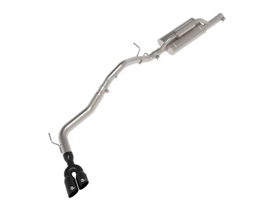aFe 49-33148-B Vulcan Series 2-1/2 IN to 3 IN 304 Stainless Steel Cat-Back Exhaust System w/ Black Tip