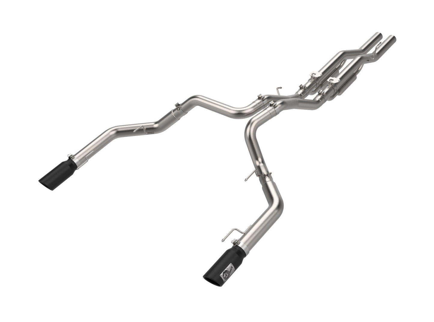 aFe 49-33151-B aFe 21-24 Ford F-150 Vulcan Series 3 IN to 3-1/2 IN Stainless Steel Cat-Back Exhaust System - Black