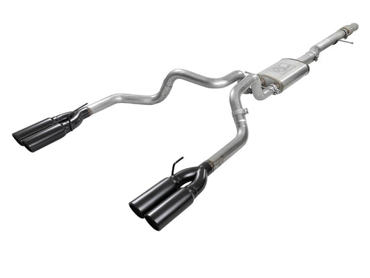 aFe 49-34102-B Vulcan Series 4 IN to Dual 3 IN 304 Stainless Steel Cat-Back Exhaust System