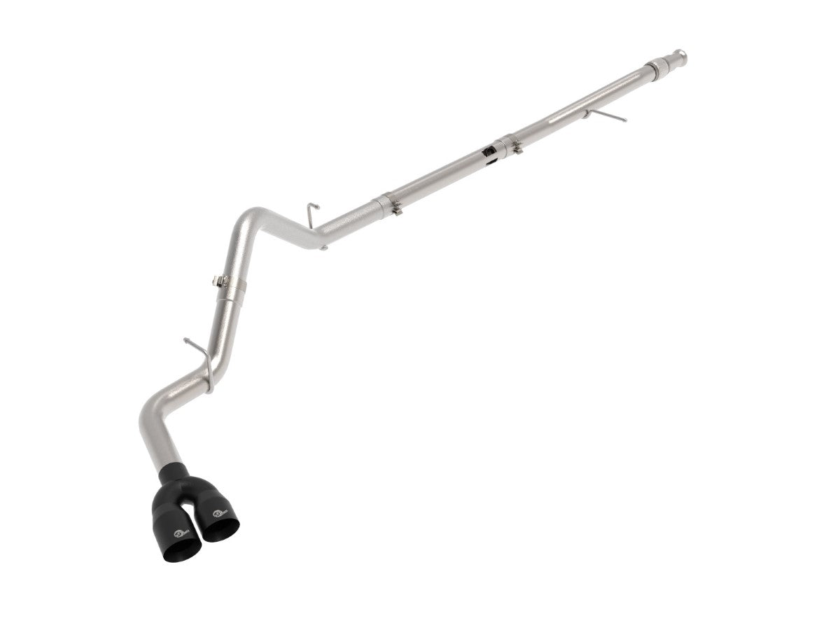 aFe 49-34129-B Rebel XD Series 3 IN 304 Stainless Steel DPF-Back Exhaust w/ Dual Black Tip