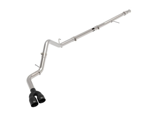 aFe 49-34129-B Rebel XD Series 3 IN 304 Stainless Steel DPF-Back Exhaust w/ Dual Black Tip