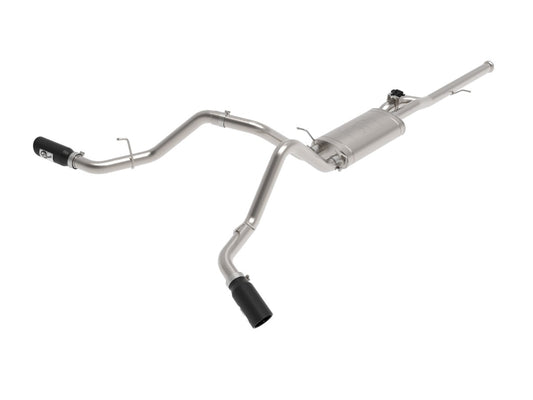 aFe 49-34132-B Gemini XV 3 IN 304 Stainless Steel Cat-Back Exhaust System w/ Cut-Out Black