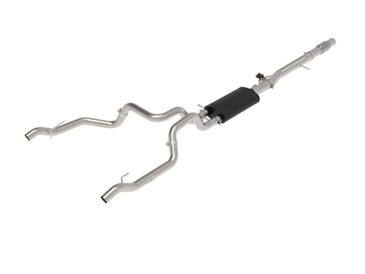 aFe 49-34140 Gemini XV 4 IN to Dual 3 IN 304 Stainless Steel Cat-Back Exhaust System w/ Cut-Out