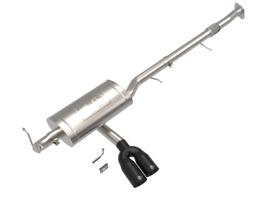 aFe 49-34142-B Rebel Series 3 IN Stainless Steel Cat-Back Exhaust System w/ Black Tip