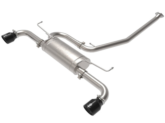 aFe 49-36053-B Takeda 2-1/4 IN to 2-1/2 IN 304 Stainless Steel Cat-Back Exhaust System w/ Black Tip