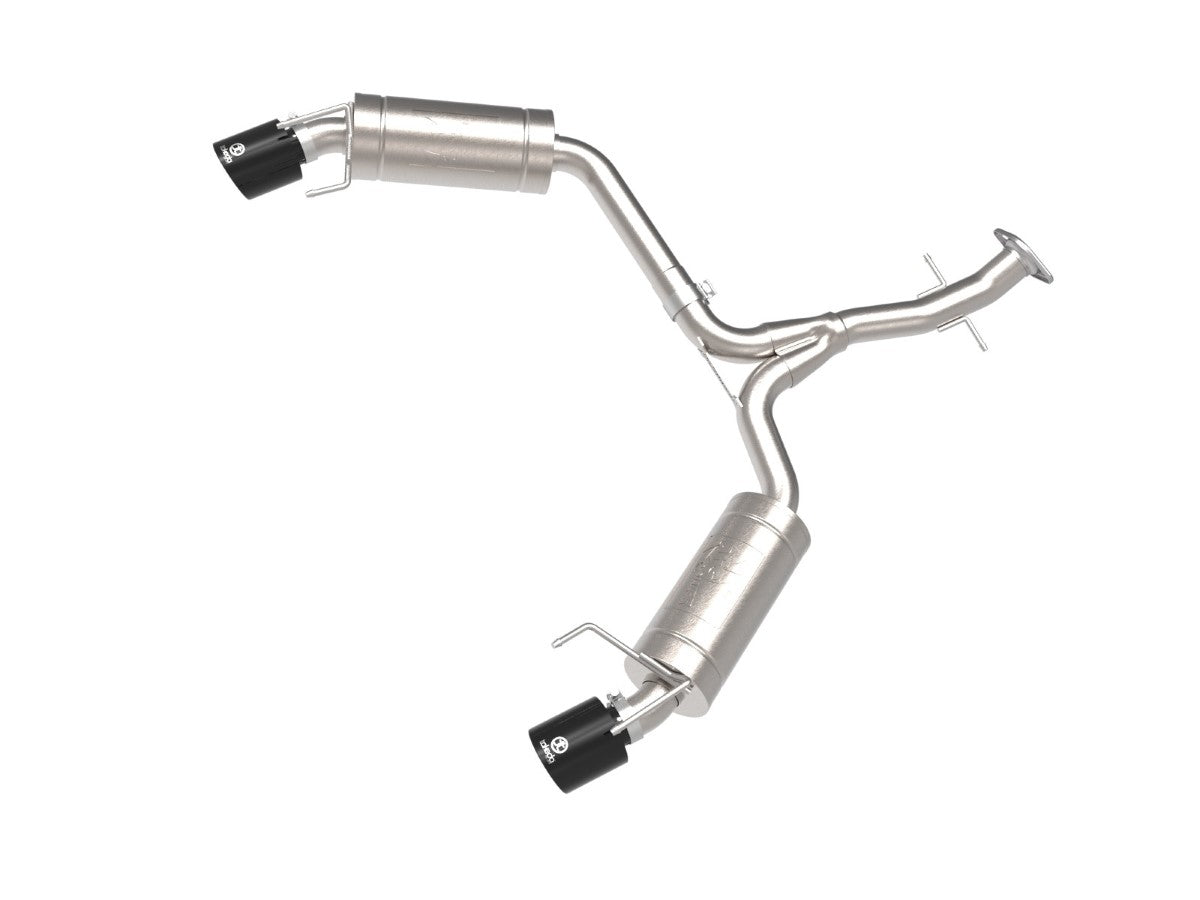 aFe 49-36055-B Takeda 2-1/2 IN 304 Stainless Steel Axle-Back Exhaust System w/ Black Tip