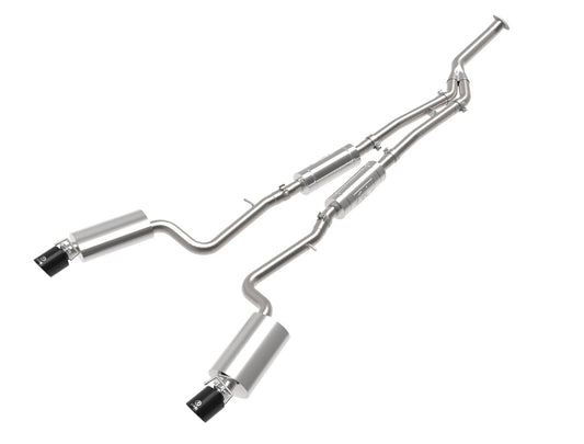 aFe 49-36059-B Takeda 3 IN to 2-1/2 IN 304 Stainless Steel Cat-Back Exhaust System w/ Black Tip