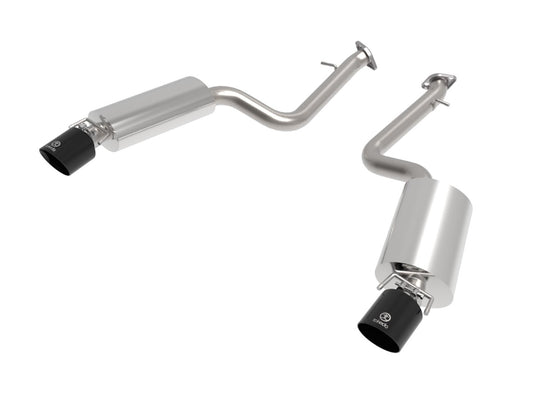 aFe 49-36060-B Takeda 2-1/2 IN 304 Stainless Steel Axle-Back Exhaust System w/ Black Tip