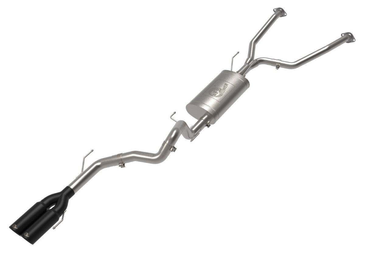 aFe 49-36068-B Vulcan Series 2-1/2 IN to 3 IN 304 Stainless Steel Cat-Back Exhaust System w/ Black Tip