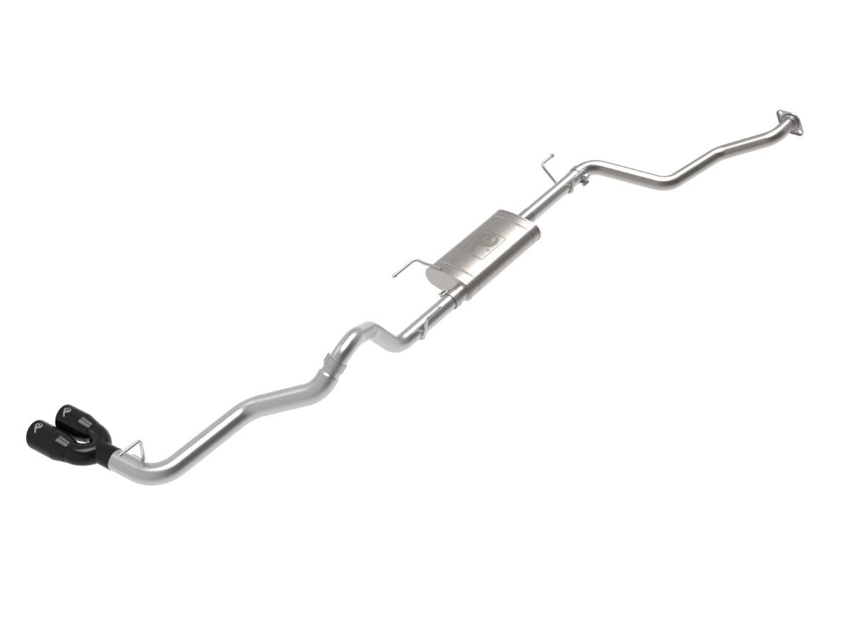 aFe 49-36074-B Vulcan Series 2-1/2 IN to 3 IN 304 Stainless Steel Cat-Back Exhaust System w/ Black Tip