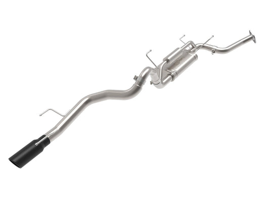 aFe 49-36076-B Vulcan Series 2-1/2 IN to 3 IN 304 Stainless Steel Cat-Back Exhaust System w/ Black Tip