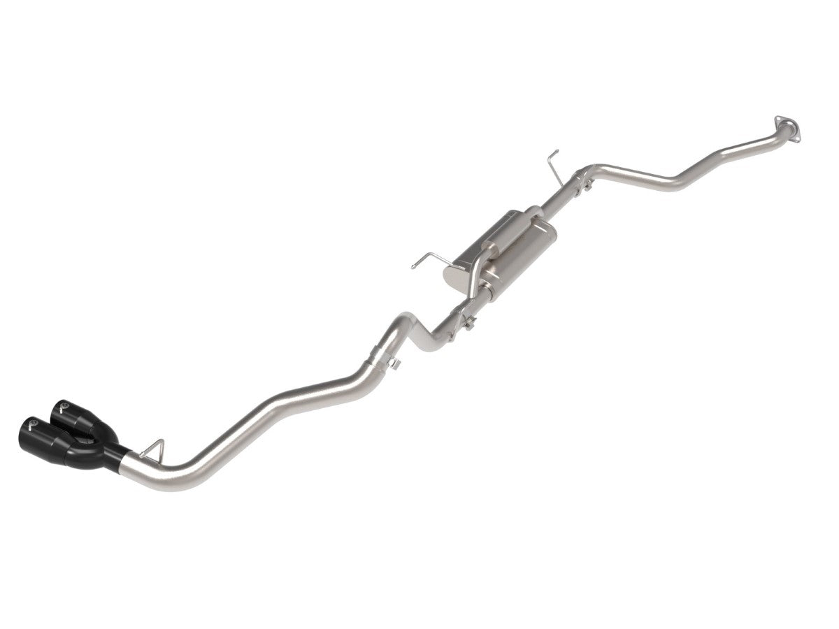 aFe 49-36078-B Vulcan Series 2-1/2 IN to 3 IN 304 Stainless Steel Cat-Back Exhaust System w/ Black Tip