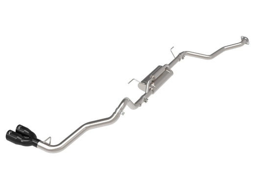 aFe 49-36078-B Vulcan Series 2-1/2 IN to 3 IN 304 Stainless Steel Cat-Back Exhaust System w/ Black Tip