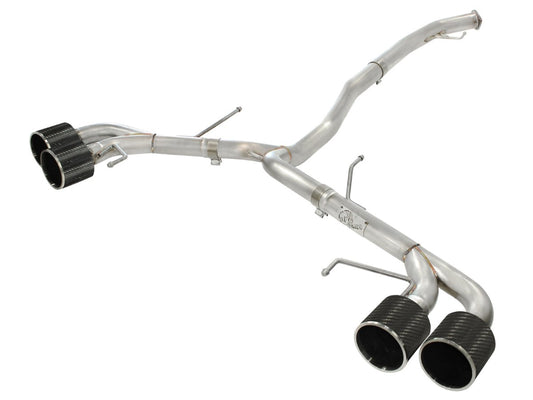 aFe 49-36108-C Takeda 3 IN to 2-1/2 IN 304 Stainless Steel Cat-Back Exhaust System w/ Carbon Fiber Tips