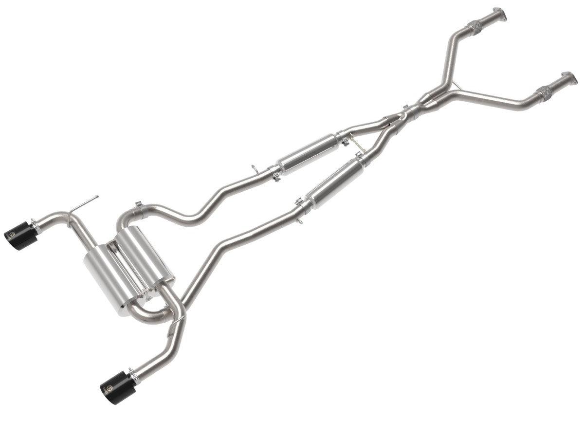 aFe 49-36136-B Takeda 2-1/2 IN 304 Stainless Steel Cat-Back Exhaust System w/ Black Tip