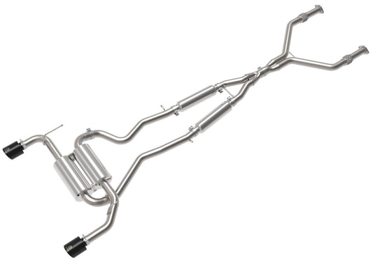 aFe 49-36136-B Takeda 2-1/2 IN 304 Stainless Steel Cat-Back Exhaust System w/ Black Tip
