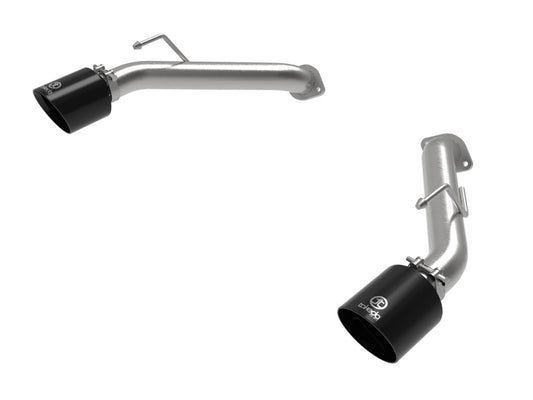 aFe 49-36137-B Takeda 2-1/2 IN 304 Stainless Steel Axle-Back Exhaust System w/ Black Tip