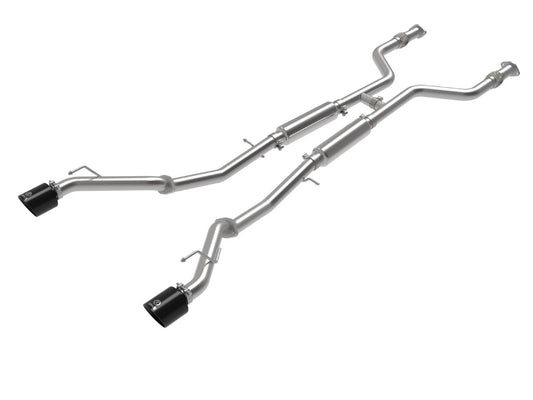 aFe 49-36138-B Takeda 2-1/2 IN 304 Stainless Steel Cat-Back Exhaust System w/ Black Tip