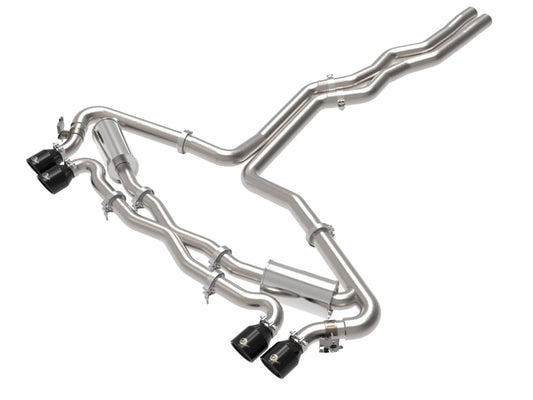 aFe 49-36448-B MACH Force-Xp 3 IN to 2-1/2 IN 304 Stainless Steel Cat-Back Exhaust w/ Black Tip