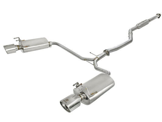 aFe 49-36609 Takeda 2-1/2 IN to 1-3/4 IN 304 Stainless Steel Cat-Back Exhaust System