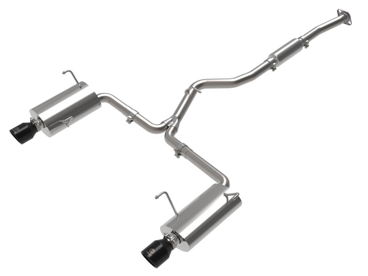 aFe 49-36804-B Takeda 2-1/2 IN to 2-1/4 IN 304 Stainless Steel Cat-Back Exhaust System w/ Black Tip