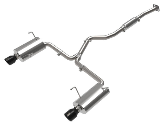 aFe 49-36804-B Takeda 2-1/2 IN to 2-1/4 IN 304 Stainless Steel Cat-Back Exhaust System w/ Black Tip