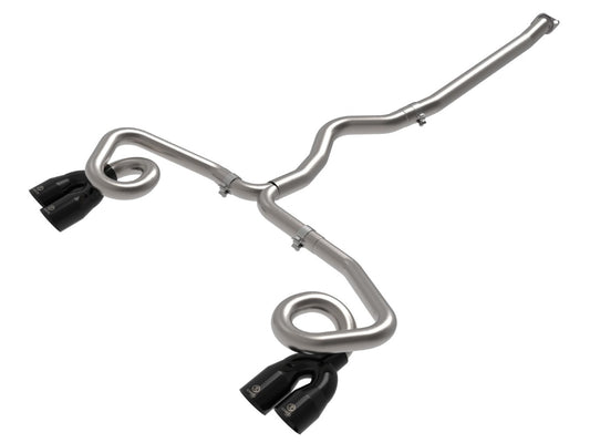 aFe 49-36809-B Takeda 3 IN to 2-1/2 IN 304 Stainless Steel Cat-Back Exhaust System w/ Black Tip