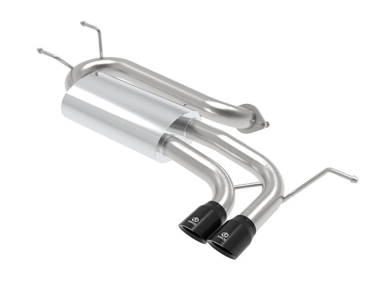 aFe 49-37004-B Takeda 2-1/2 IN to 2-1/4 IN 304 Stainless Steel Axle-Back Exhaust w/ Black Tip