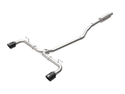 aFe 49-37015-B Takeda 2-1/2 IN 304 Stainless Steel Cat-Back Exhaust System w/ Black Tip