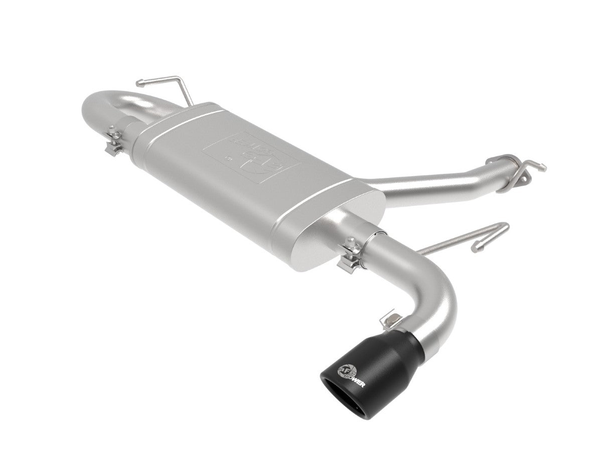 aFe 49-37017-B Takeda 2-1/2 IN 304 Stainless Steel Axle-Back Exhaust System w/ Black Tip