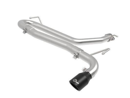 aFe 49-37017NM-B Takeda 2-1/2 IN 304 Stainless Steel Axle-Back Exhaust System w/ Black Tip - No Muffler