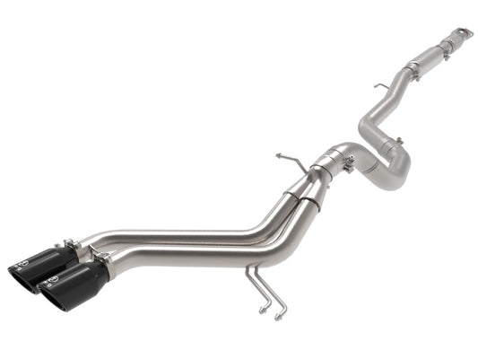 aFe 49-37018-B Takeda 2-1/2 IN to 3 IN 304 Stainless Steel Cat-Back Exhaust System w/ Black Tip