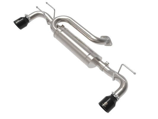 aFe 49-37023-B Takeda 2-1/2 IN 304 Stainless Steel Axle-Back Exhaust System w/ Black Tip
