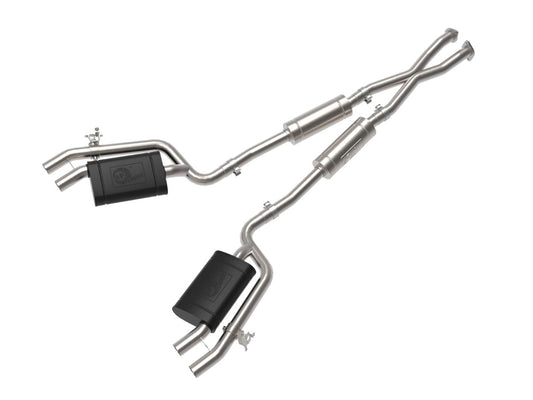 aFe 49-37025 Gemini XV 2-1/2 IN 304 Stainless Steel Cat-Back Exhaust System w/ Cut-Out
