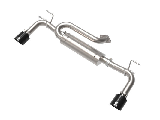aFe 49-37036-B Takeda 2-1/2 IN 304 Stainless Steel Axle-Back Exhaust System w/ Black Tip